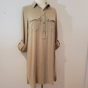 Michael Kors Rayon Tan Tunic Shirt Dress Fits Small
